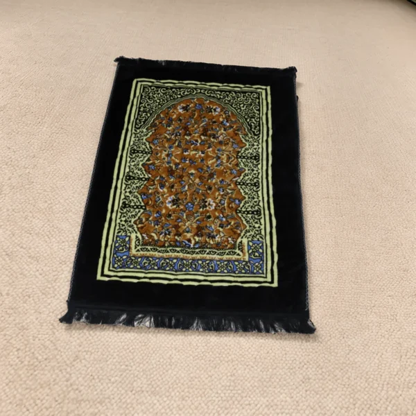 Mughal Janamaz Printed Prayer Mat- Indigo