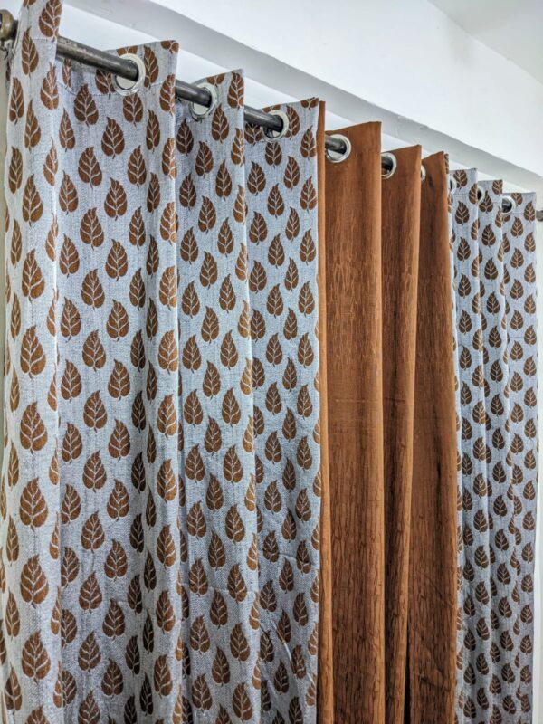 VELVET JACKARD+ PLAIN SELF JACKARD CURTAINS - Image 4