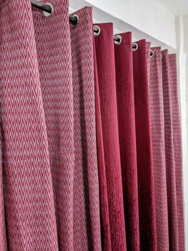 VELVET JACKARD+ PLAIN SELF JACKARD CURTAINS - Image 4