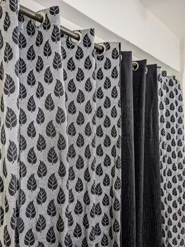 VELVET JACKARD+ PLAIN SELF JACKARD CURTAINS - Image 5