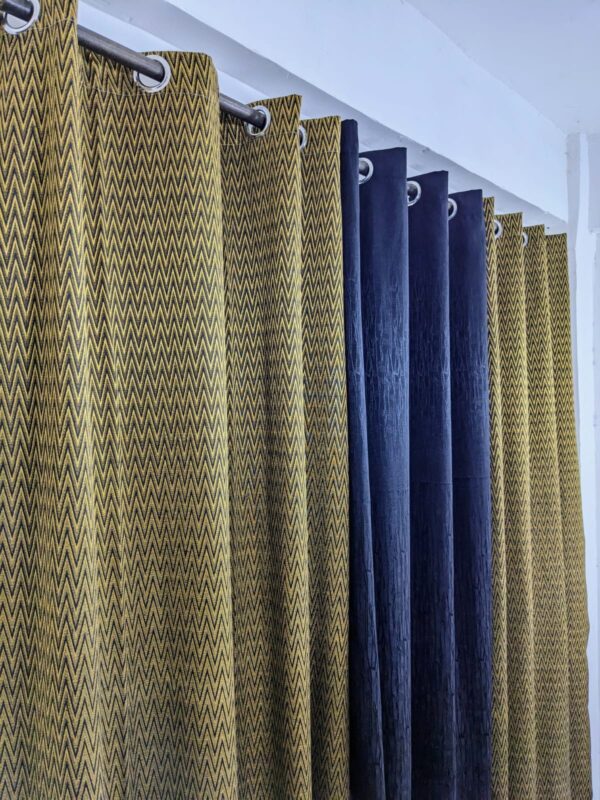 VELVET JACKARD+ PLAIN SELF JACKARD CURTAINS - Image 2