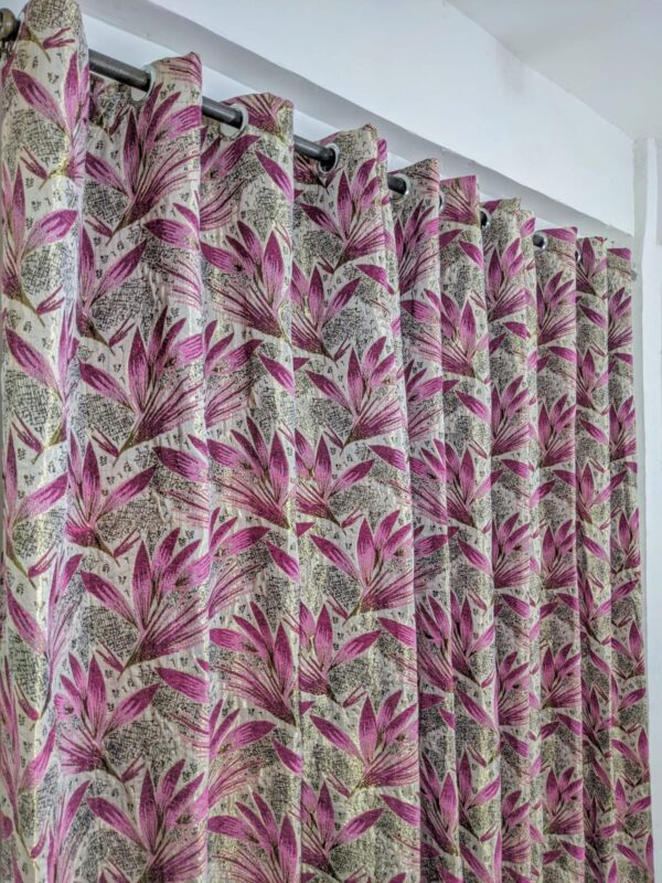 VELVET JACKARD+ PLAIN SELF JACKARD CURTAINS - Image 5