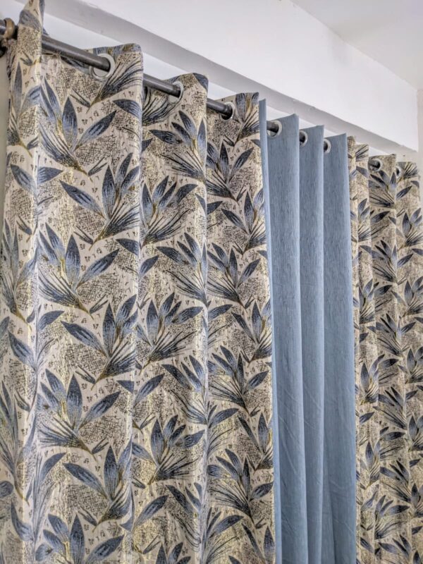 VELVET JACKARD+ PLAIN SELF JACKARD CURTAINS - Image 2