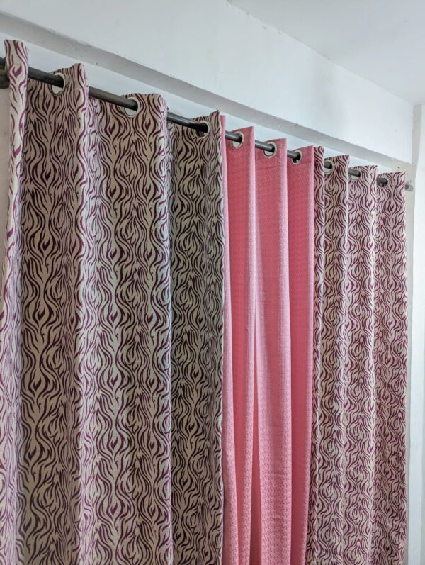 VELVET JACKARD+ PLAIN SELF JACKARD CURTAINS - Image 2