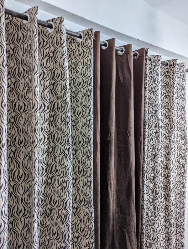 VELVET JACKARD+ PLAIN SELF JACKARD CURTAINS - Image 3