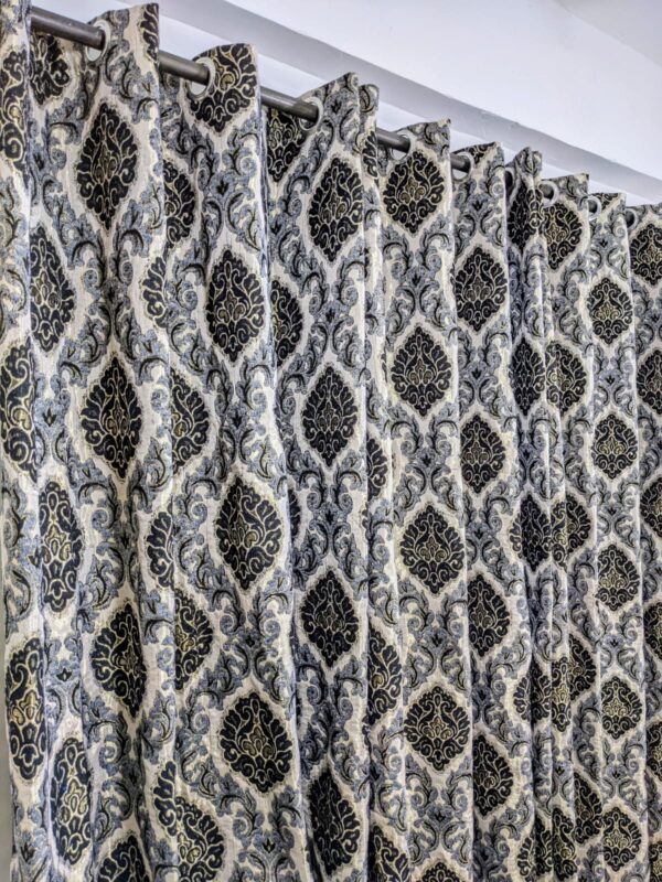 VELVET JACKARD+ PLAIN SELF JACKARD CURTAINS - Image 5