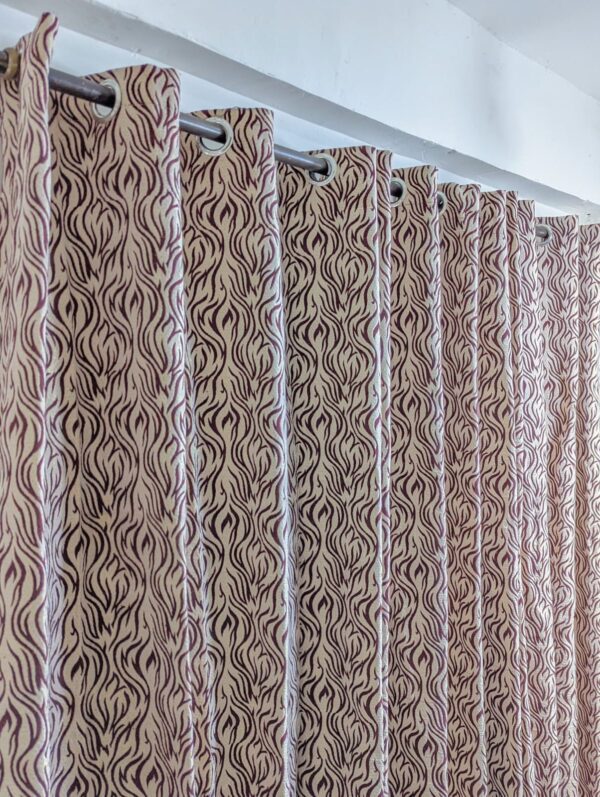 VELVET JACKARD+ PLAIN SELF JACKARD CURTAINS - Image 4