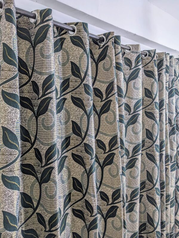 VELVET JACKARD+ PLAIN SELF JACKARD CURTAINS - Image 4