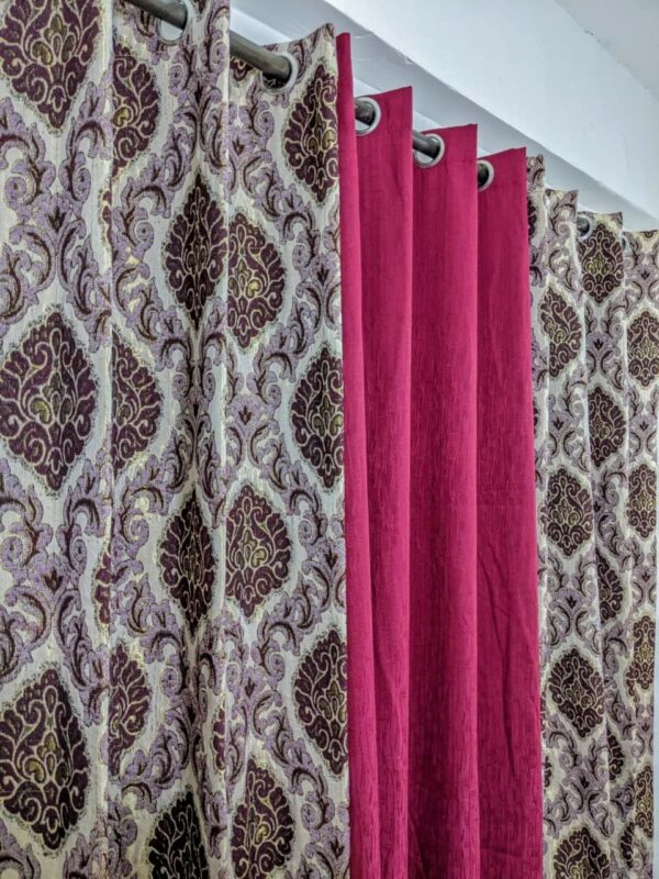 VELVET JACKARD+ PLAIN SELF JACKARD CURTAINS