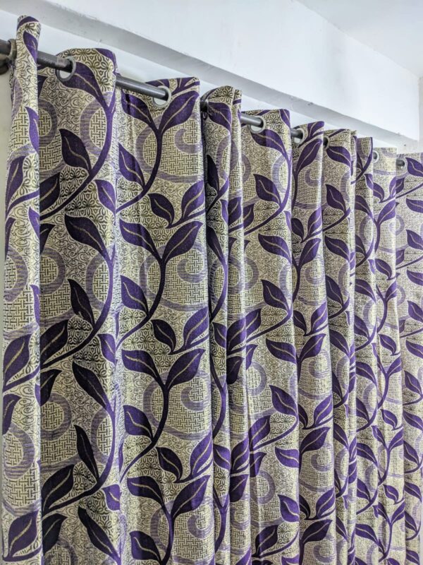 VELVET JACKARD+ PLAIN SELF JACKARD CURTAINS - Image 2